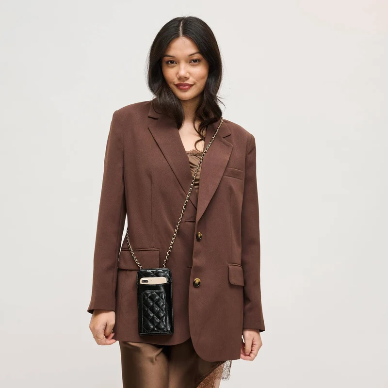 Brianna 2.0 Cell Phone Crossbody: Ivory