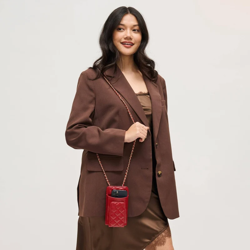 Brianna 2.0 Cell Phone Crossbody: Ivory