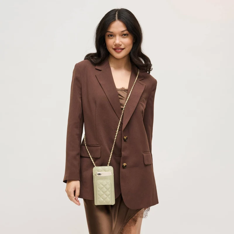 Brianna 2.0 Cell Phone Crossbody: Ivory