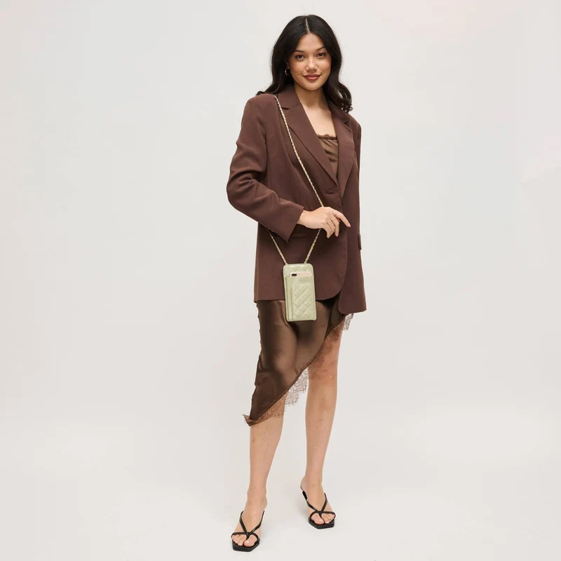 Brianna 2.0 Cell Phone Crossbody: Ivory