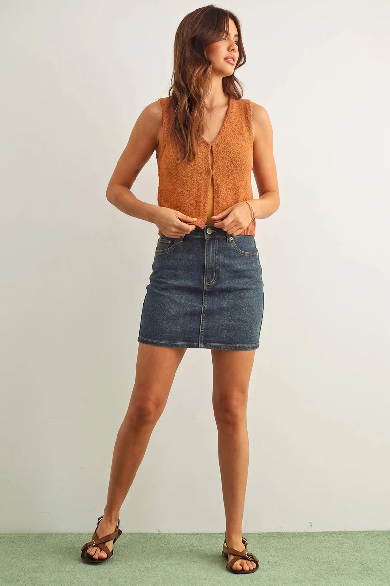 Beige Knit Vest