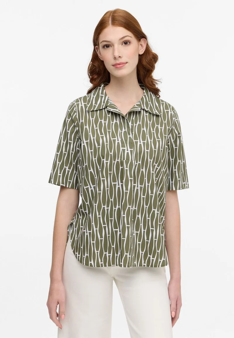 Bluse Popeline Kurzarm