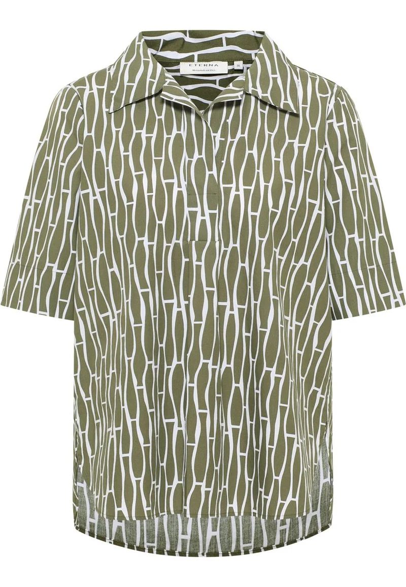 Bluse Popeline Kurzarm