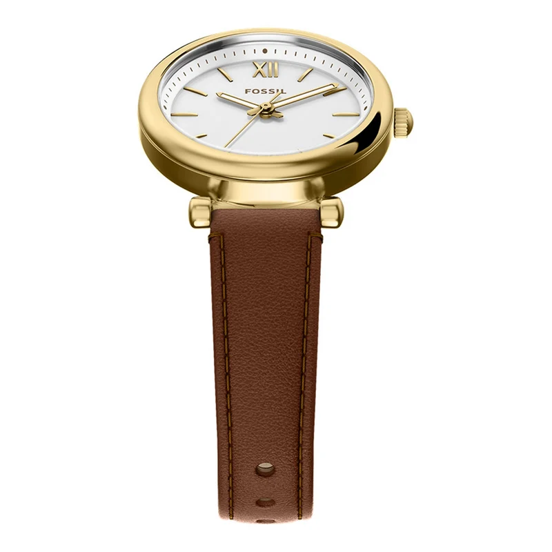 Fossil Carlie Round White Dial Watch ES5464