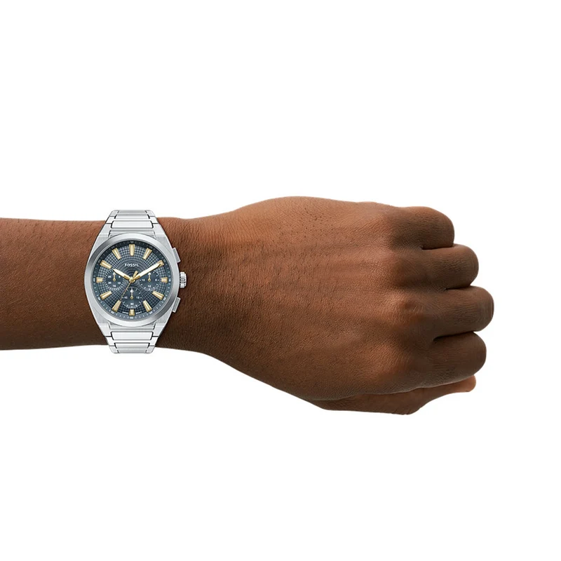 Fossil Everett Round Blue Dial Watch FS6154