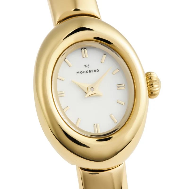 Mockberg Belle Oval Petite Gold Large Bangle Women's Watch MB1771