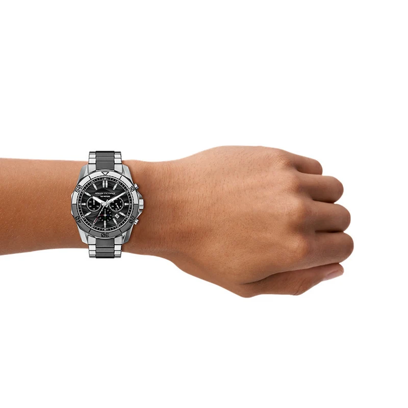 Armani Exchange Round Black Dial Watch AX1973