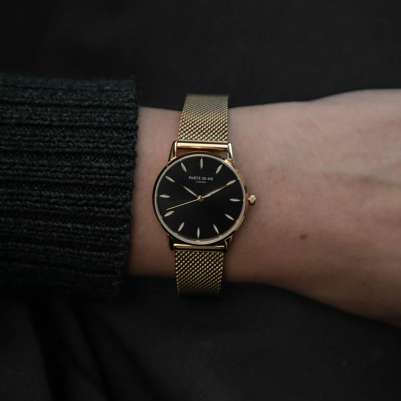 Parte Di Me Orologio rund Damenuhr goldfarben und schwarz PDM09052