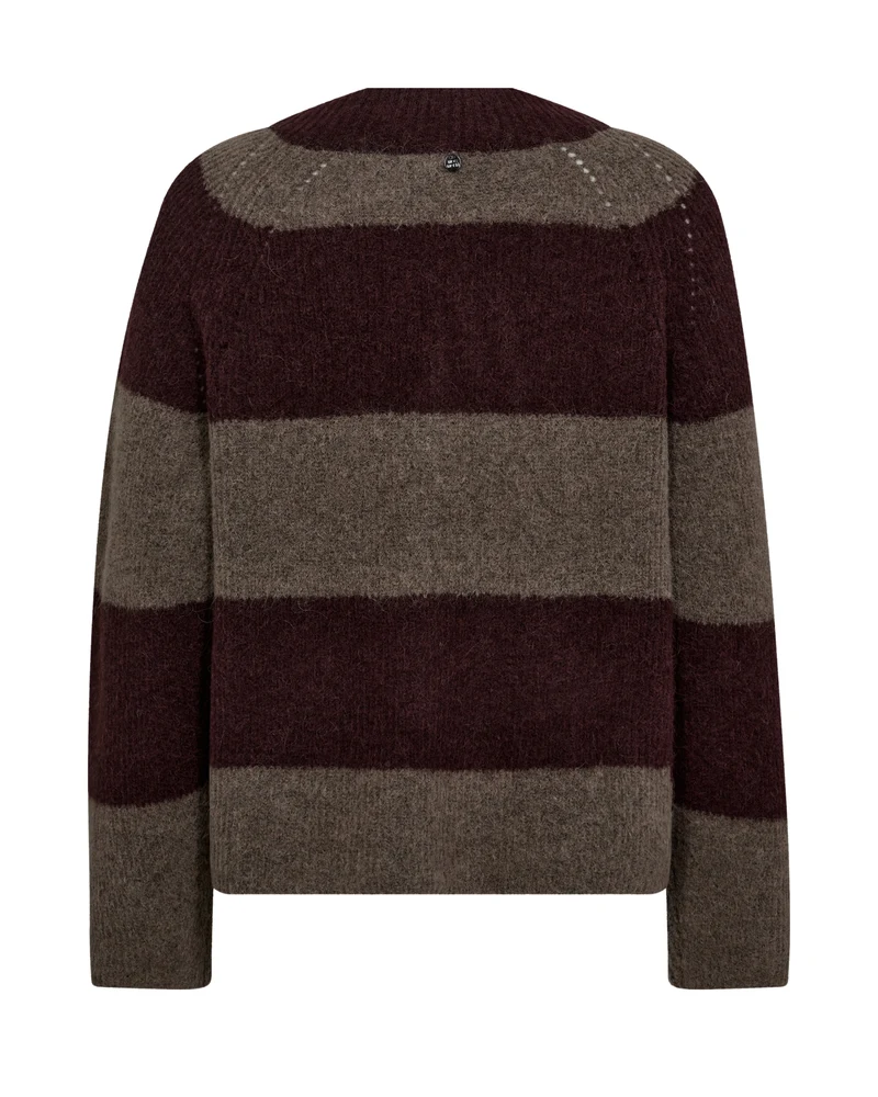 MMTaci Stripe LS V-Neck Knit