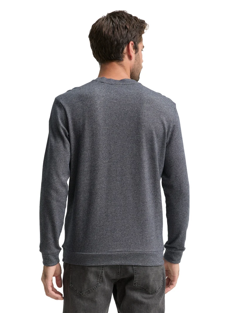 structured longsleeve, navy grindle structure
