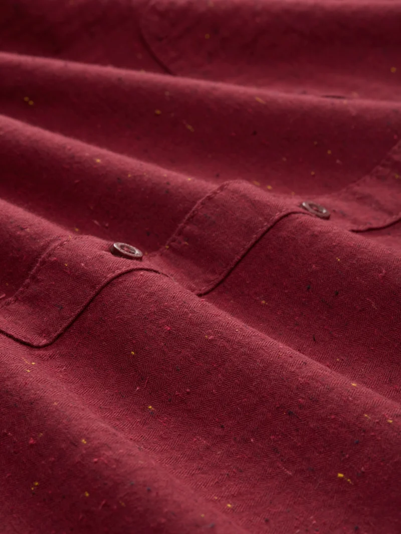 structured shirt, red nep structure