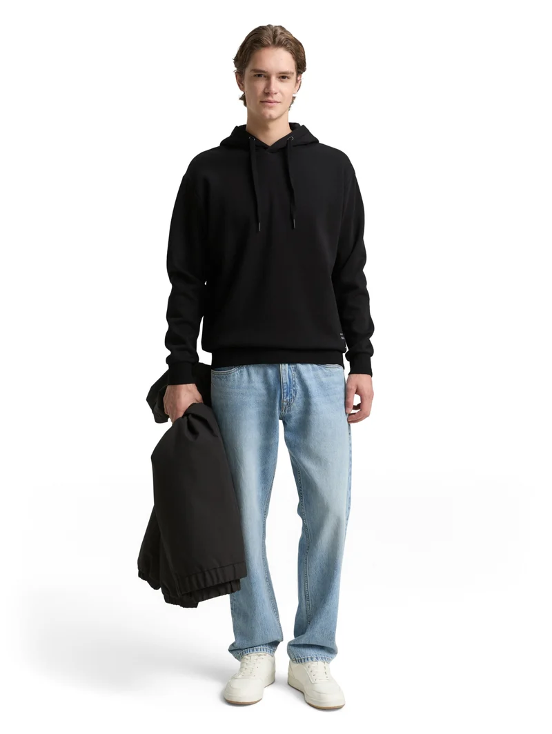 solid hoodie, Black