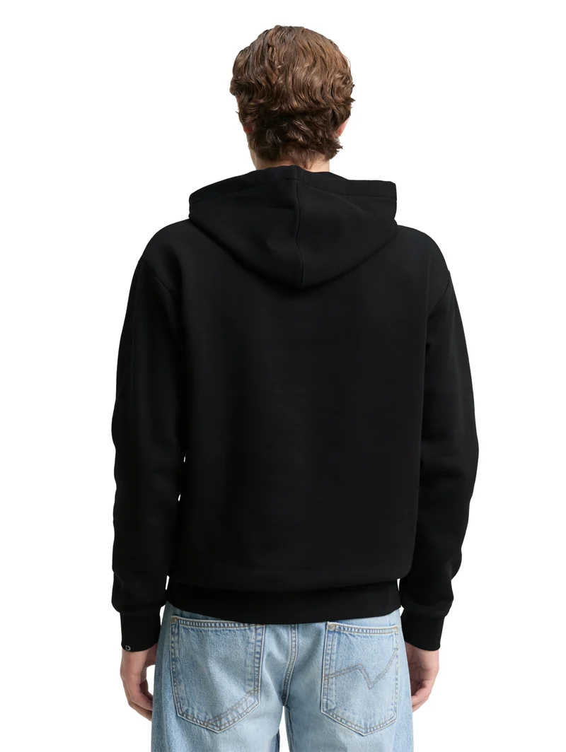 solid hoodie, Black