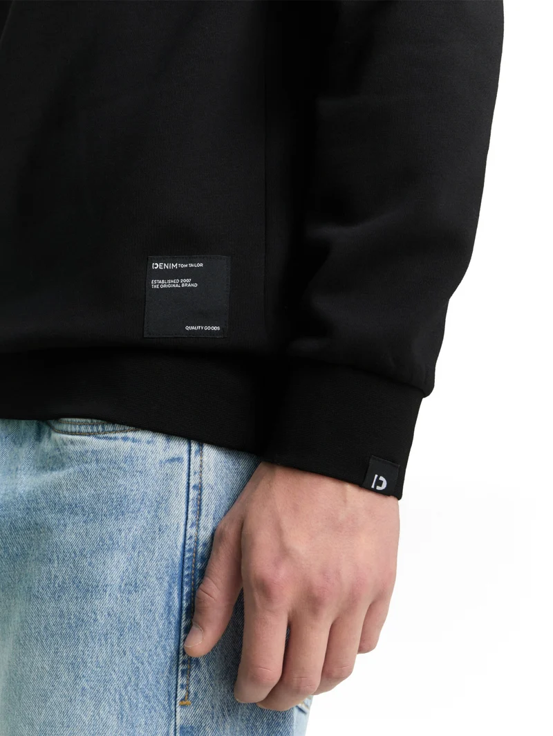 solid hoodie, Black