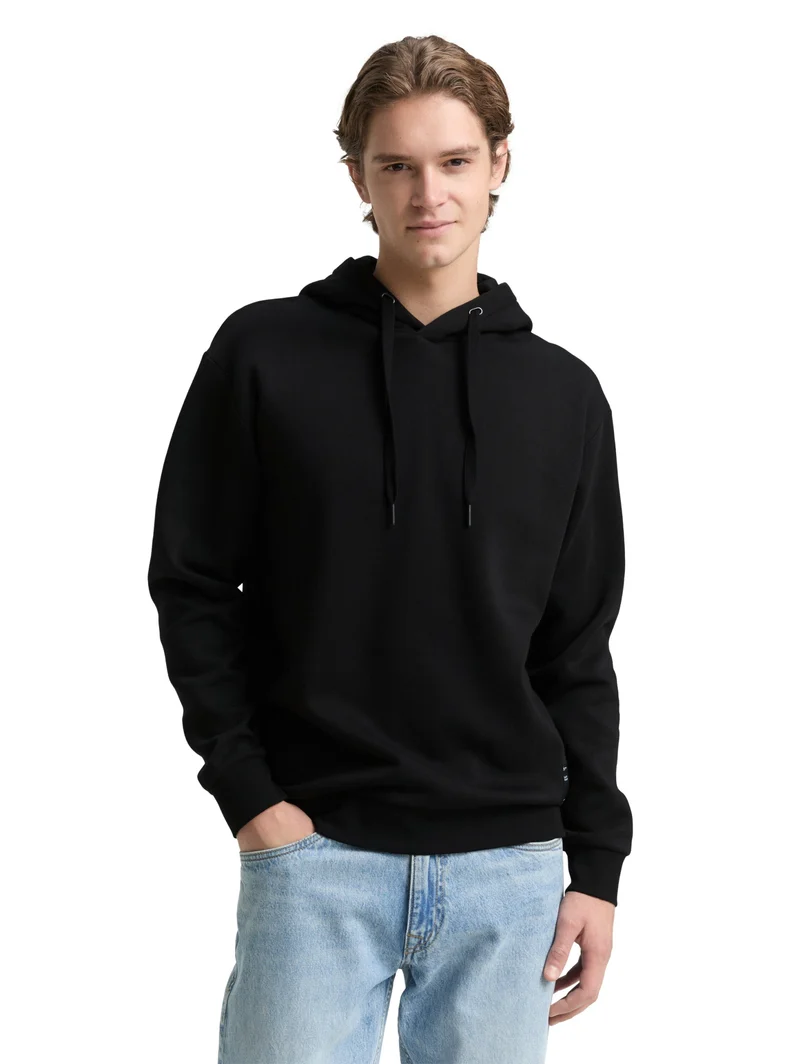 solid hoodie, Black
