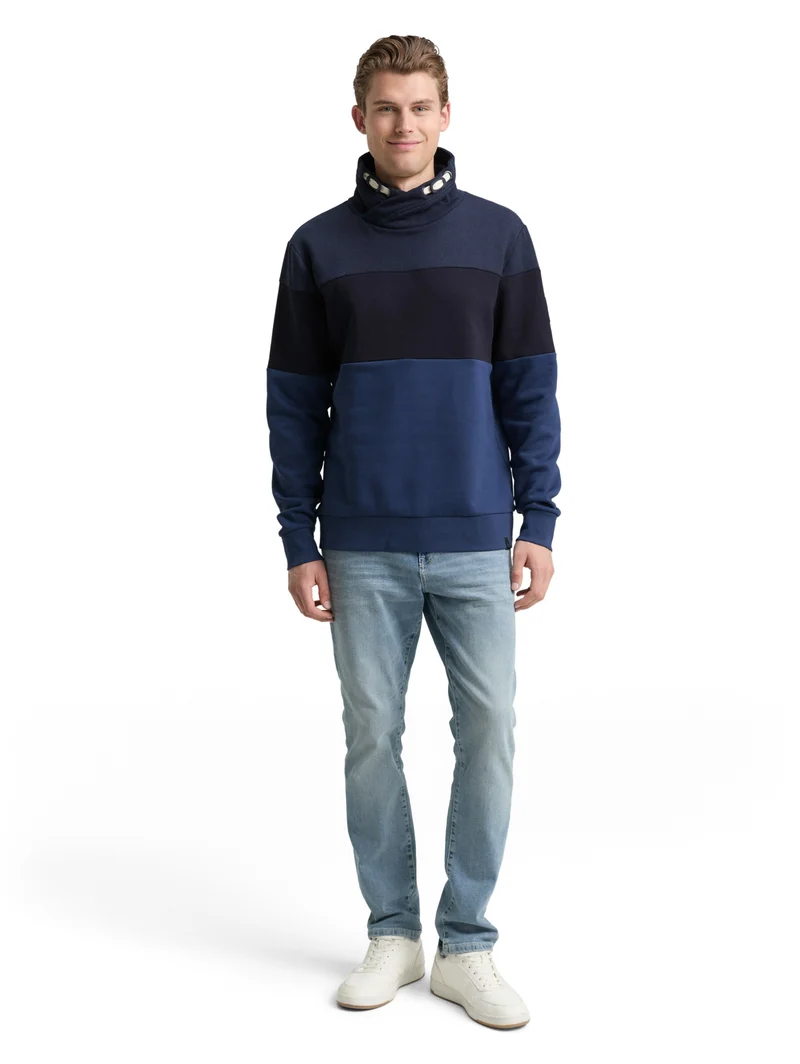 cutline snood, ocean blue