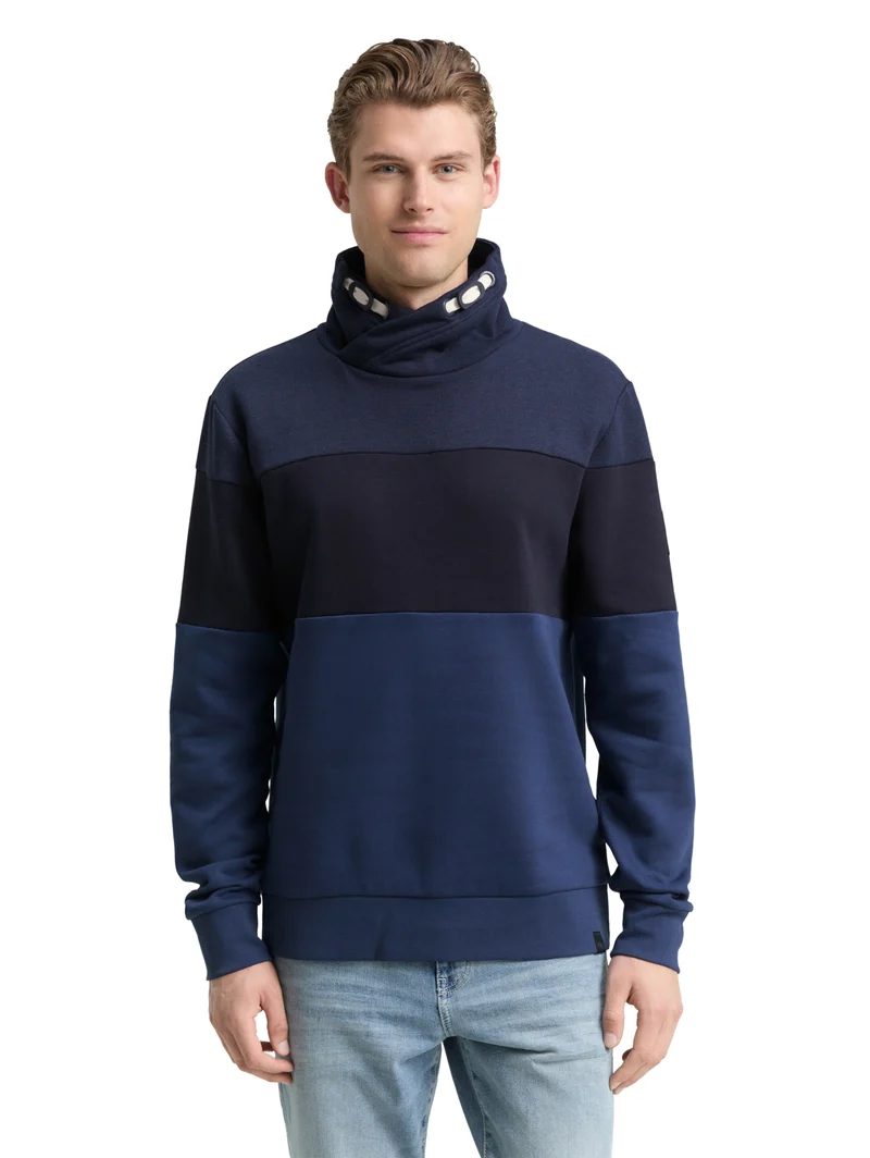 cutline snood, ocean blue