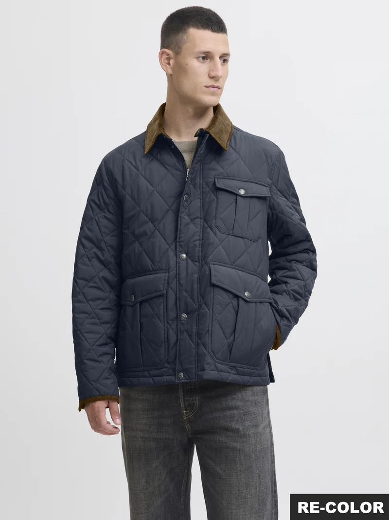 JPRBLUBRYAN QUILTED JACKET, Dark Navy
