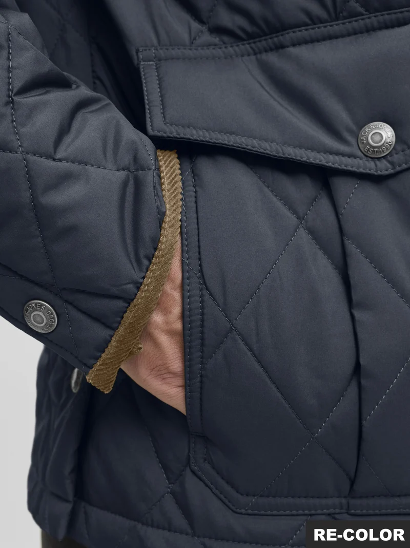 JPRBLUBRYAN QUILTED JACKET, Dark Navy