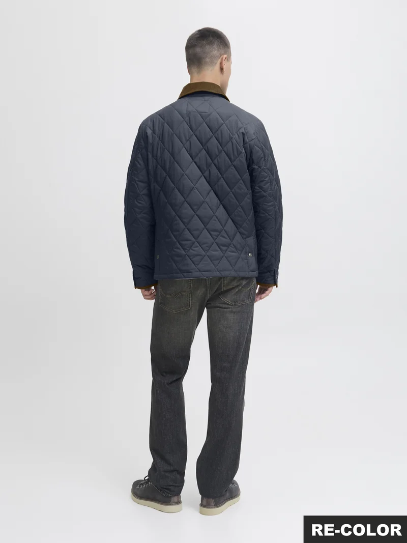 JPRBLUBRYAN QUILTED JACKET, Dark Navy