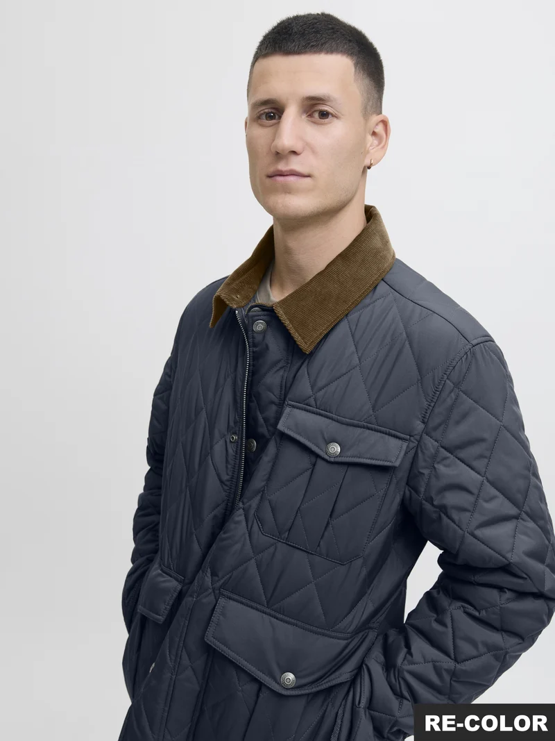 JPRBLUBRYAN QUILTED JACKET, Dark Navy