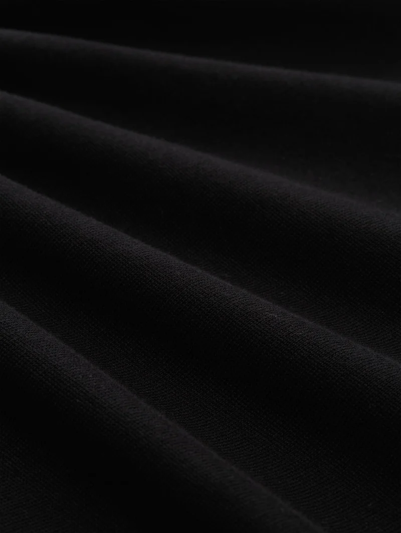 basic turtleneck knit, Black