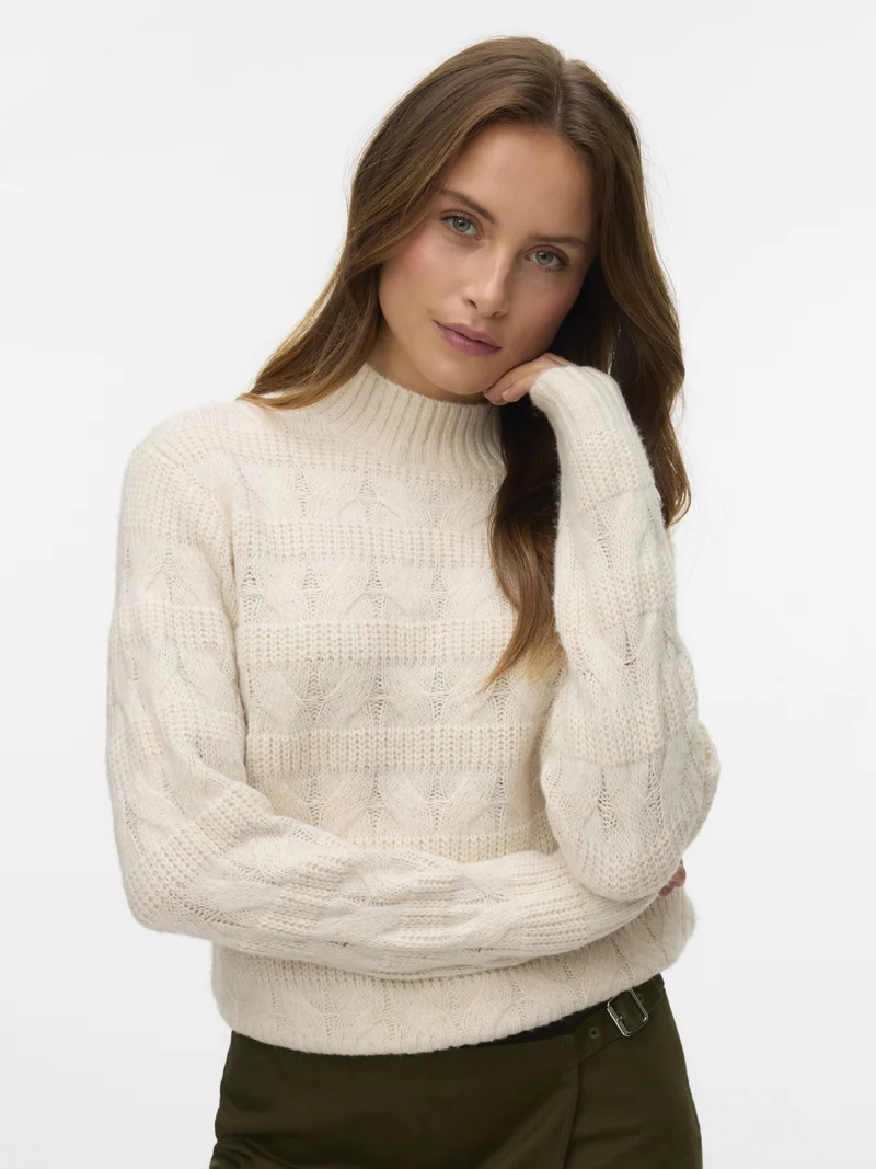 VMVIRGO LS HIGHNECK PULLOVER BF, Birch