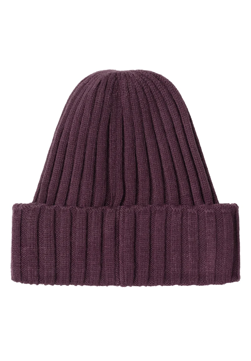 O_ TOS Solid Knit Cap, dark plum