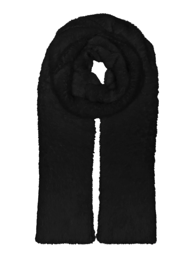 ONLBEATRIZ HAIRY KNIT SCARF CC, Black