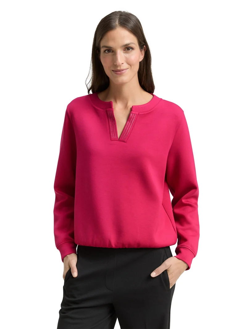 Sweatshirt scuba, dark pink