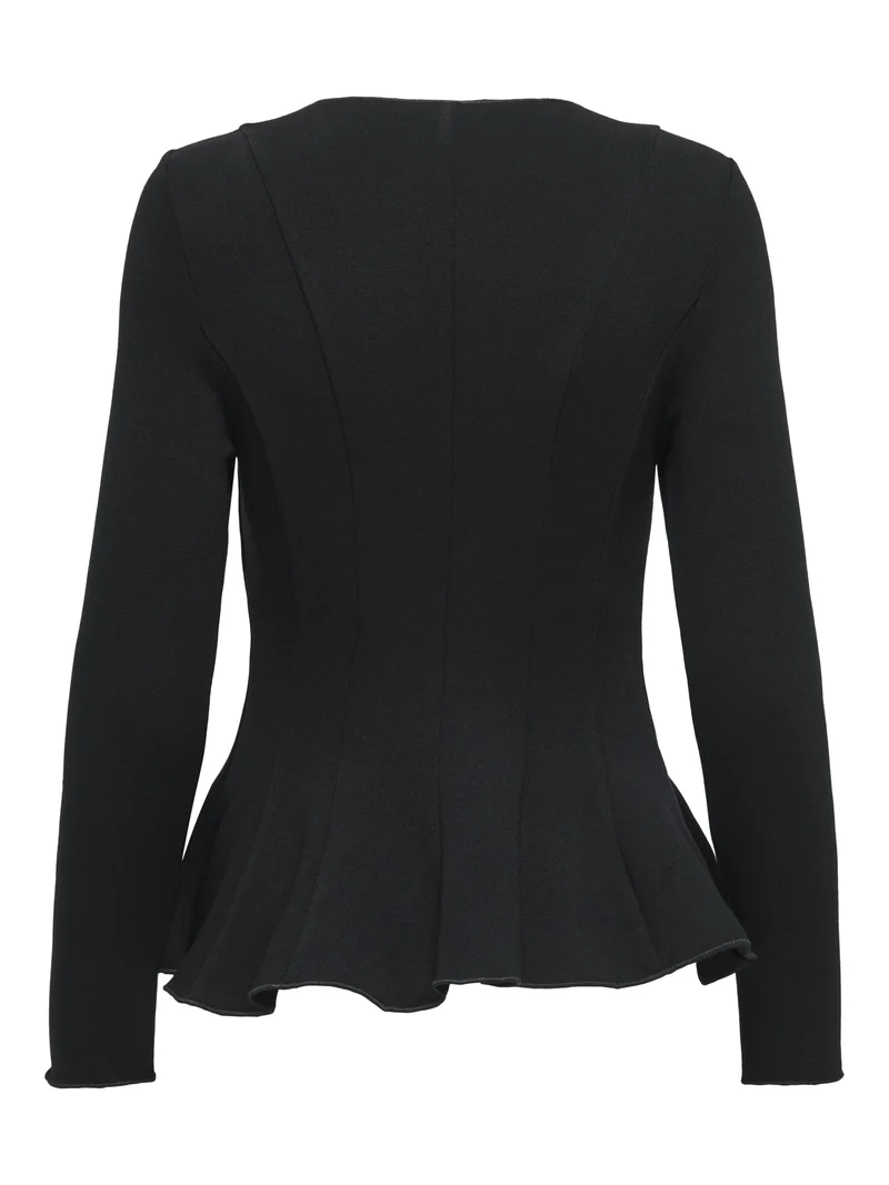 ONLKENYA L/S PEPLUM TOP JRS, Black