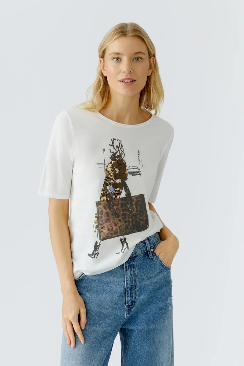 T-Shirt, cloud dancer