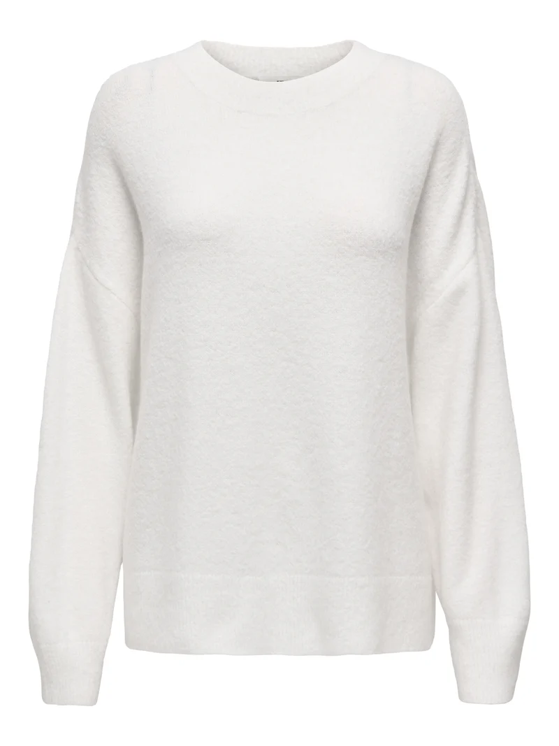 JDYSONJA L/S O-NECK PULLOVER KNT, Cloud Dancer/MELANGE