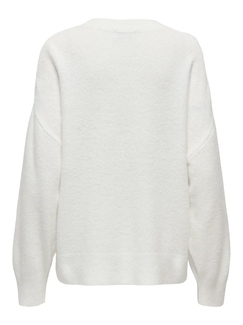 JDYSONJA L/S O-NECK PULLOVER KNT, Cloud Dancer/MELANGE