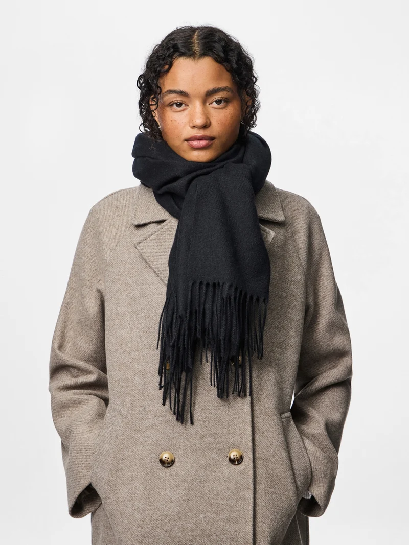 PCNOAH LONG SCARF NOOS BC, Black