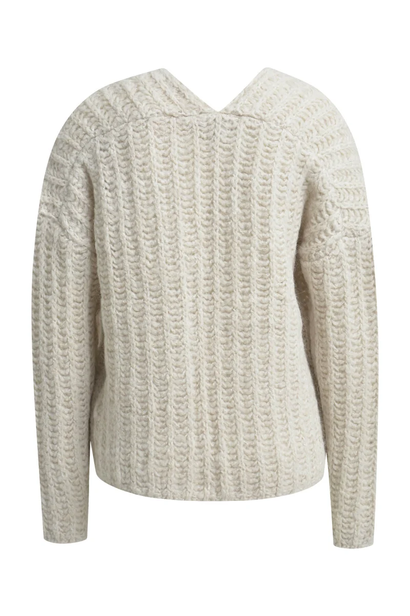 SHORT OPEN CARDIGAN, WOOL WHITE