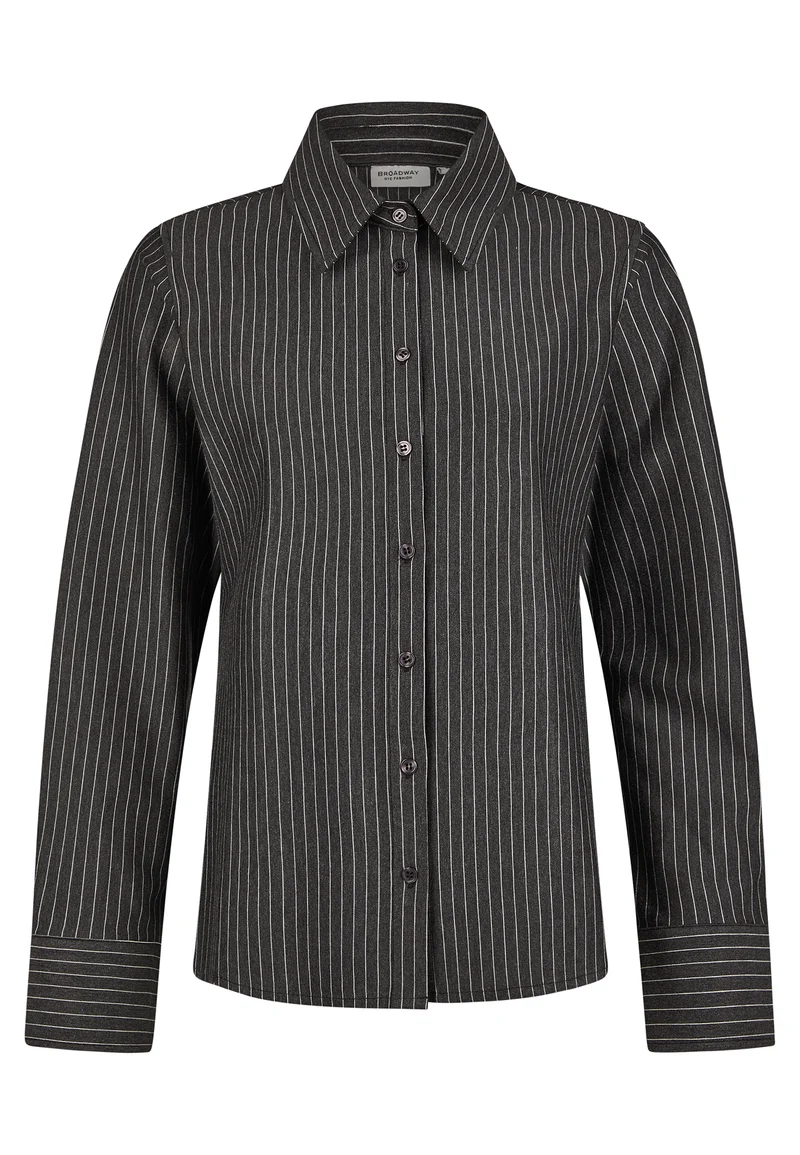 BLOUSE, ANTHRA MEL STRIPE