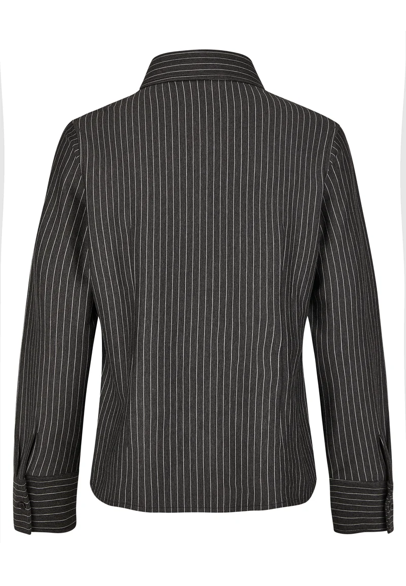 BLOUSE, ANTHRA MEL STRIPE