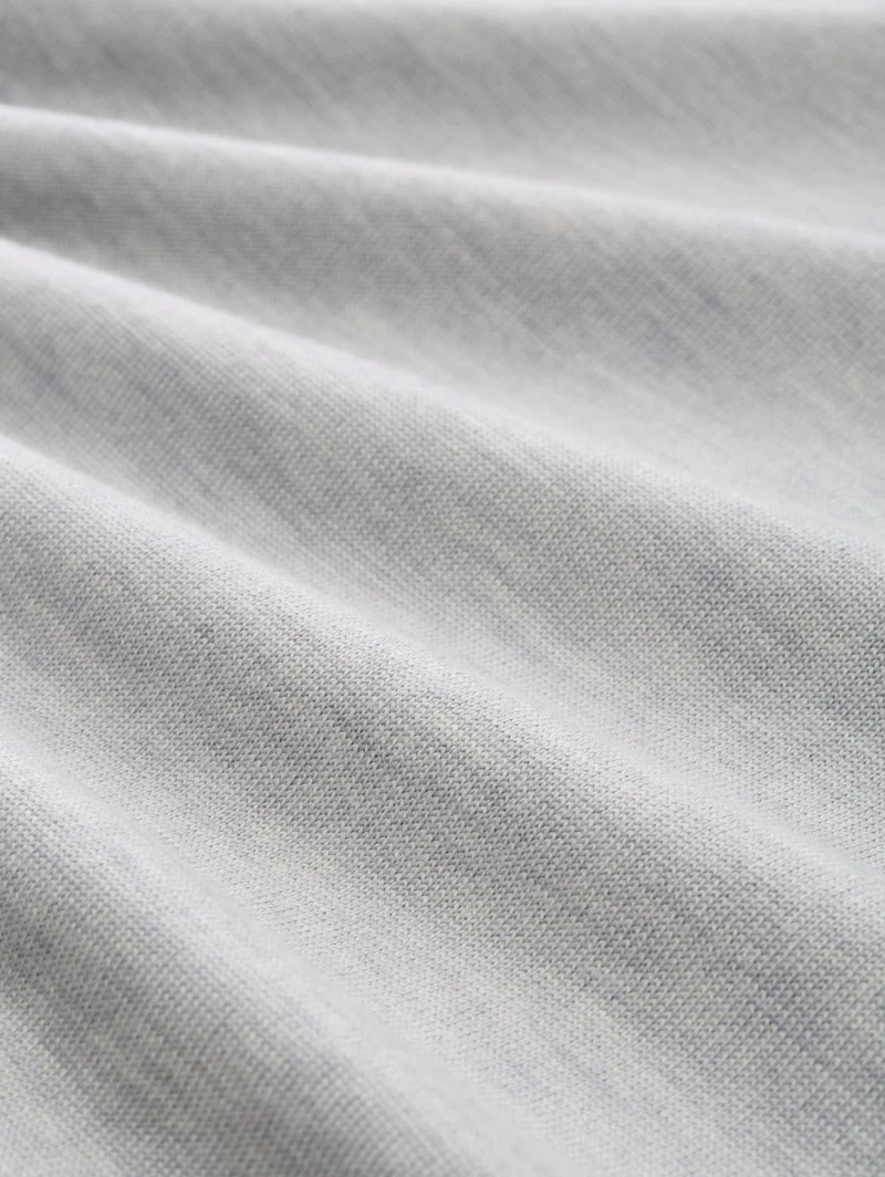 merino wool knit polo, ordinary grey melange