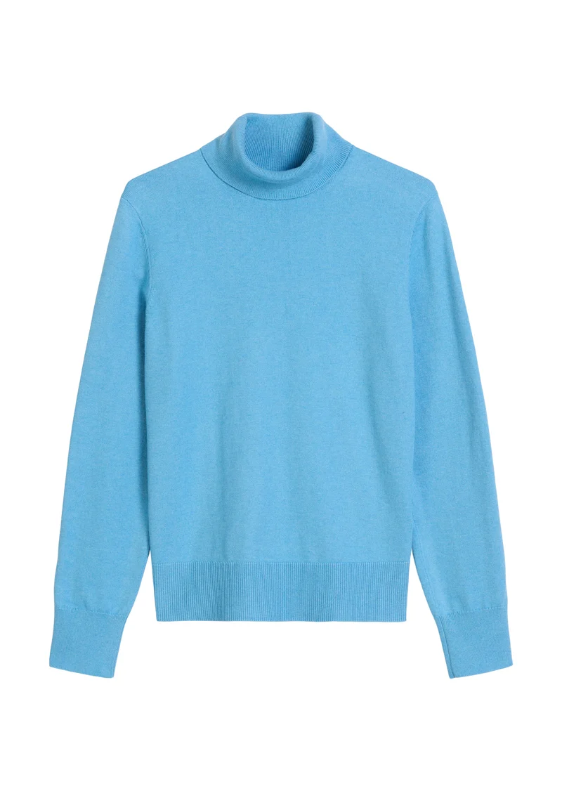 Knit Pullovers, Longsleeve, Turtlen, Medium Blue Melange_04