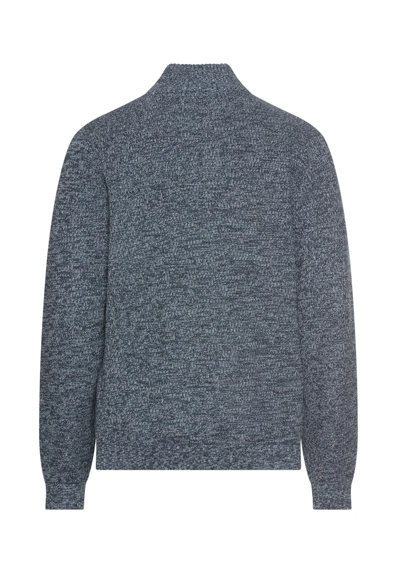 knitted Troyer, Tinted Blue