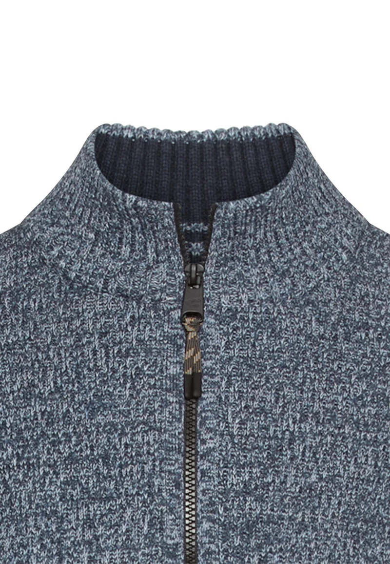 knitted Troyer, Tinted Blue