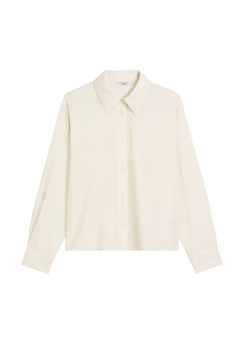 Woven Blouses Longsleeve, White Blush