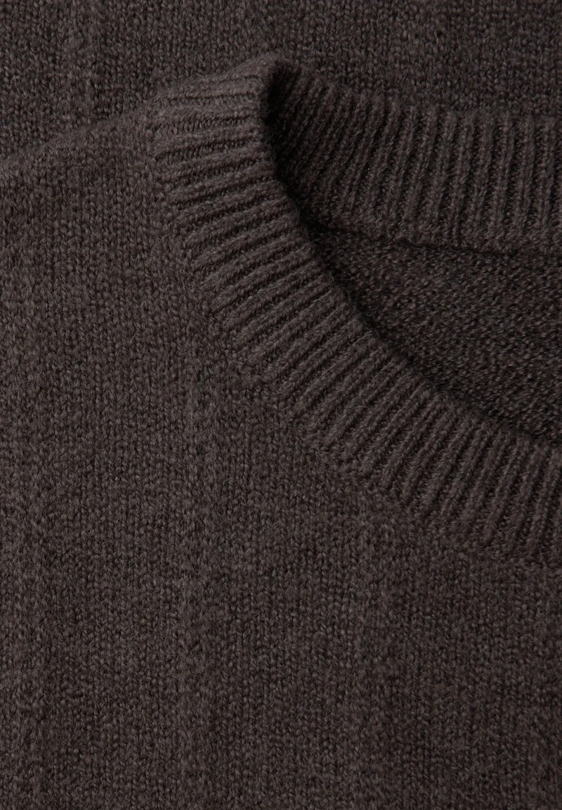 LTD QR_structure sweater, rustic brown mel.