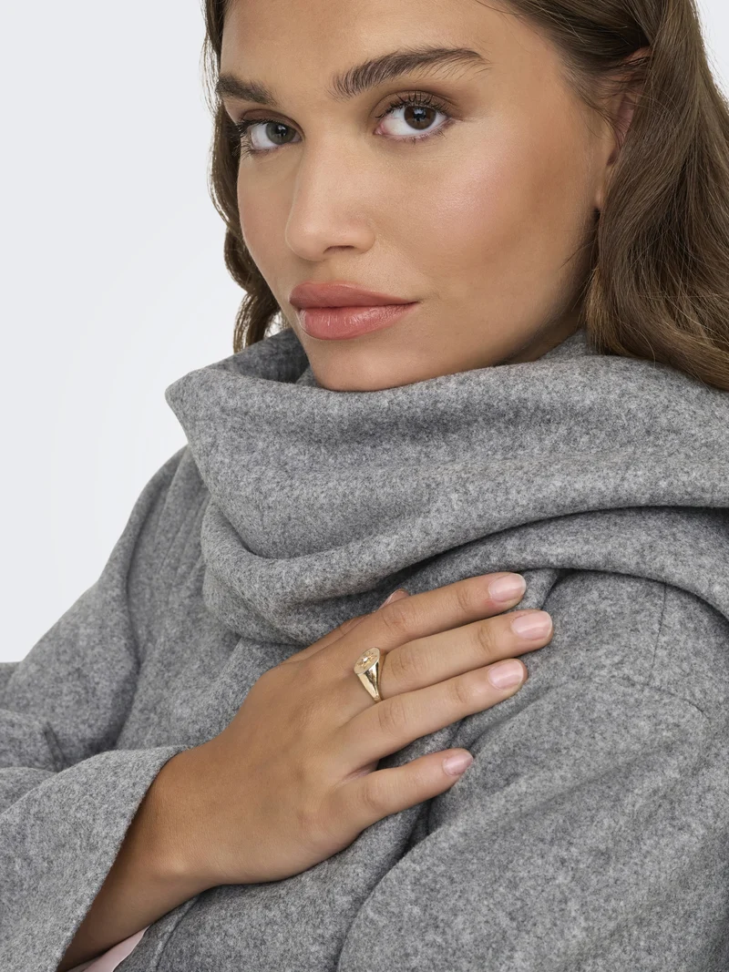 ONLELBA LIFE SCARF JACKET CC OTW, Medium Grey Melange/w.Rose Lining