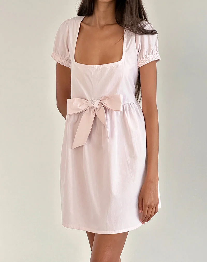 Leshiana Minikleid aus Popeline Hellrosa