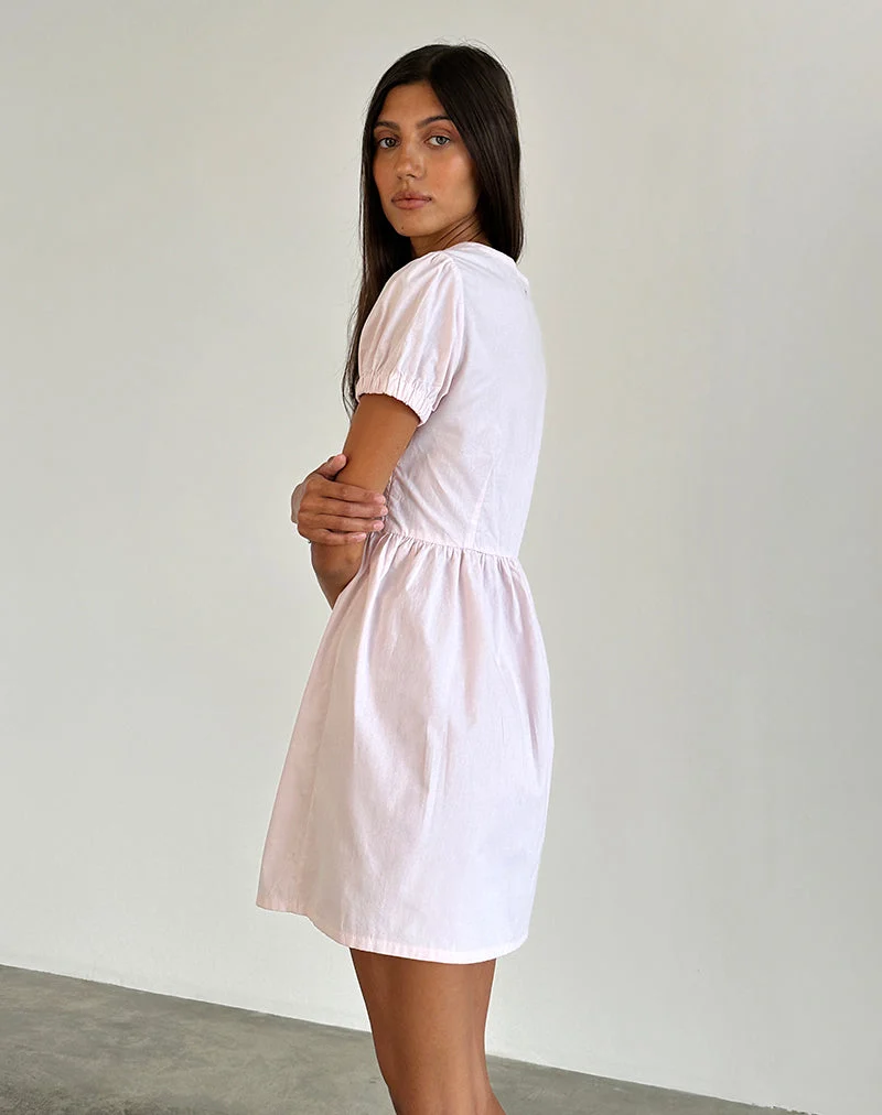 Leshiana Minikleid aus Popeline Hellrosa