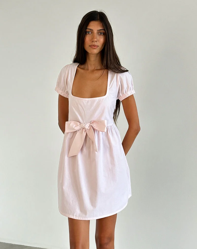 Leshiana Minikleid aus Popeline Hellrosa