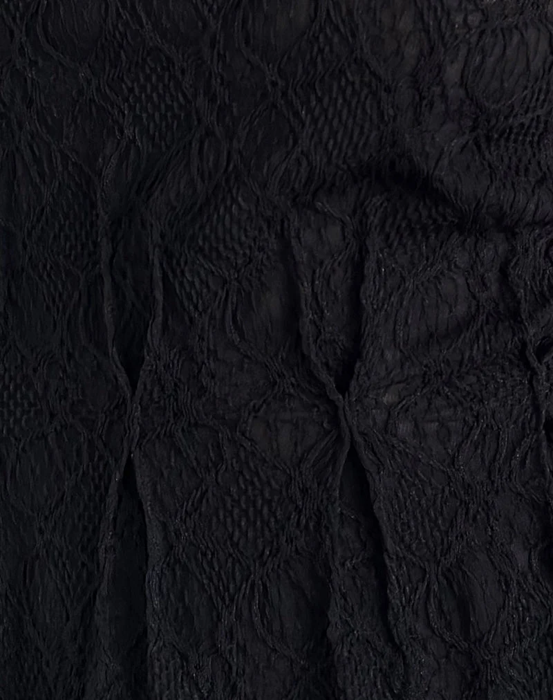 Kimbra Top in Schwarz strukturiert