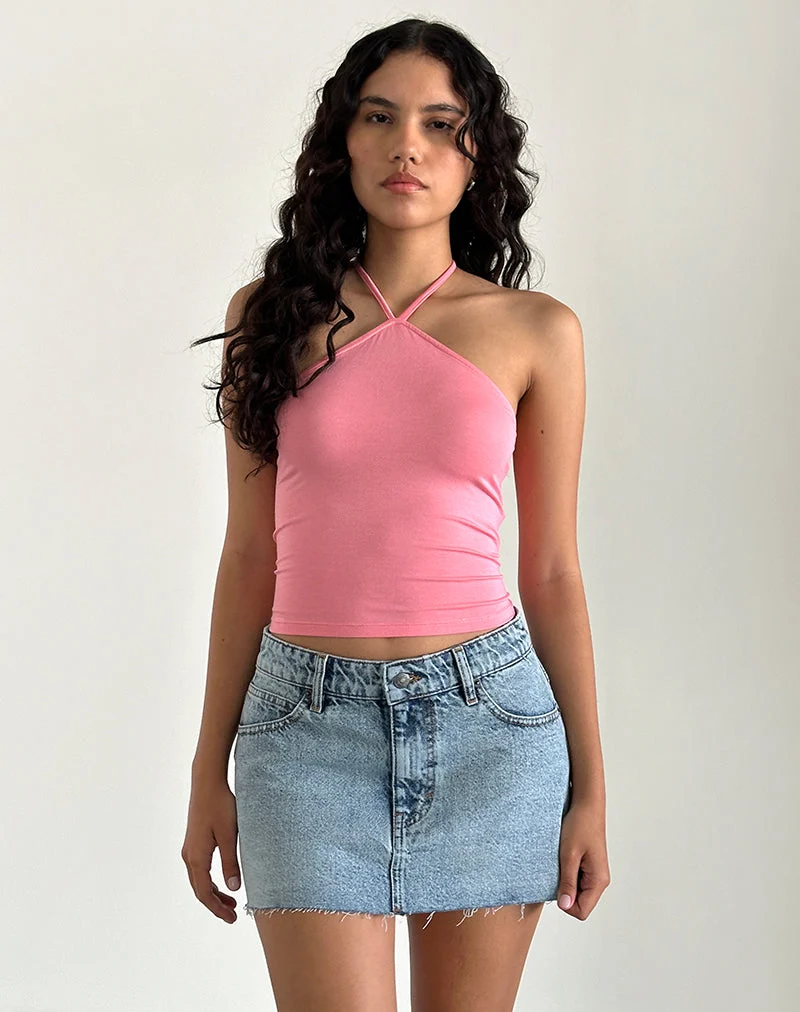 Layti Neckholder-Top in Rosa